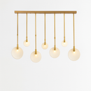 lustre design en marbre doré avec éclairage led tendance 2024