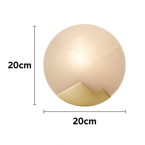 lustre design en marbre doré avec éclairage led tendance 2024 - vue 16 sur 25