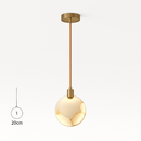 lustre design en marbre doré avec éclairage led tendance 2024