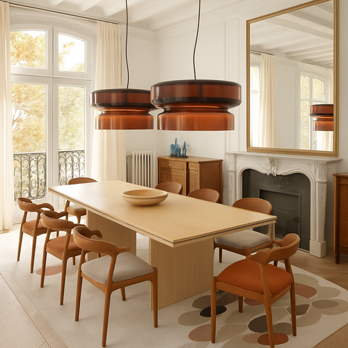 lustre design espagnol en verre pour intérieur moderne - vue 6 sur 8