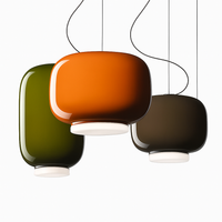 lustre design italien en verre pour bar et restaurant