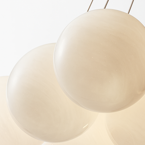 Lustre design LED avec boules - vue 7 sur 9