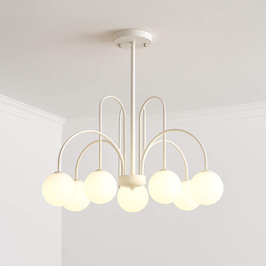 Lustre design LED à branches dorées avec boules en verre Light - vue 14 sur 14