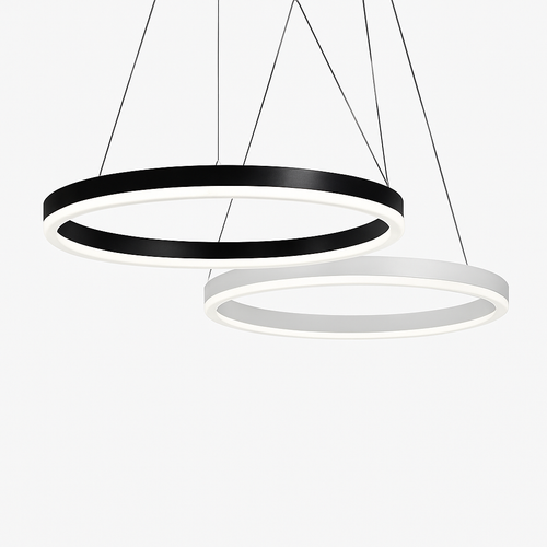 Lustre design LED cercle moderne - vue 3 sur 3