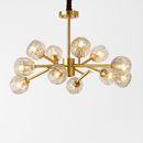Lustre design à LED doré avec boule en cristal Luxury