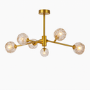 Lustre design à LED doré avec boule en cristal Luxury
