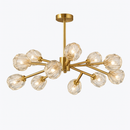 Lustre design à LED doré avec boule en cristal Luxury