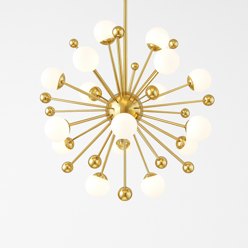 Lustre design LED doré avec plusieurs boule en verre Creative - vue 4 sur 10