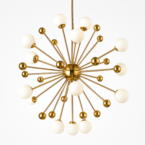 Lustre design LED doré avec plusieurs boule en verre Creative - vue 7 sur 10