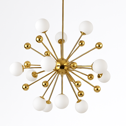 Lustre design LED doré avec plusieurs boule en verre Creative - vue 10 sur 10