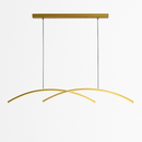 Lustre design LED en forme d'arc métallique Roxanna