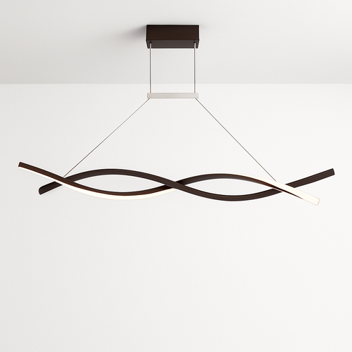 Lustre design LED en forme de vagues Callan - vue 2 sur 7