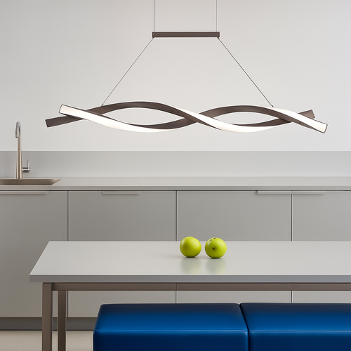 Lustre design LED en forme de vagues Callan - vue 3 sur 7