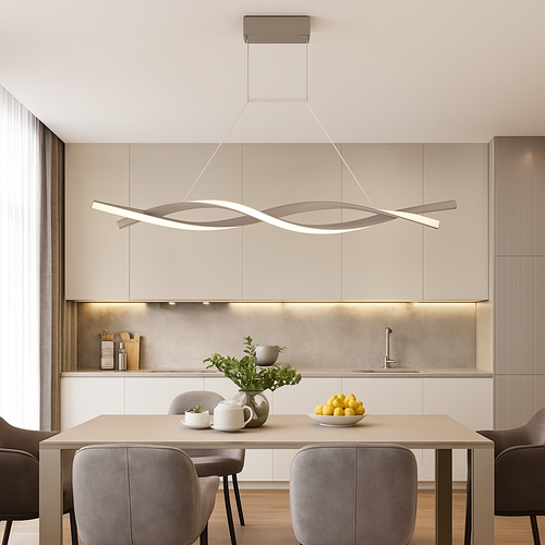 Lustre design LED en forme de vagues Callan - vue 5 sur 7