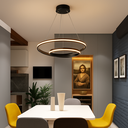 Lustre design à LED en spirale en aluminium Mooskolin - vue 3 sur 6