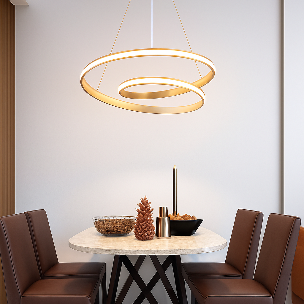 Lustre design à LED en spirale en aluminium Mooskolin - vue 4 sur 6