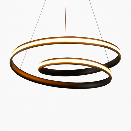 Lustre design à LED en spirale en aluminium Mooskolin - vue 5 sur 6