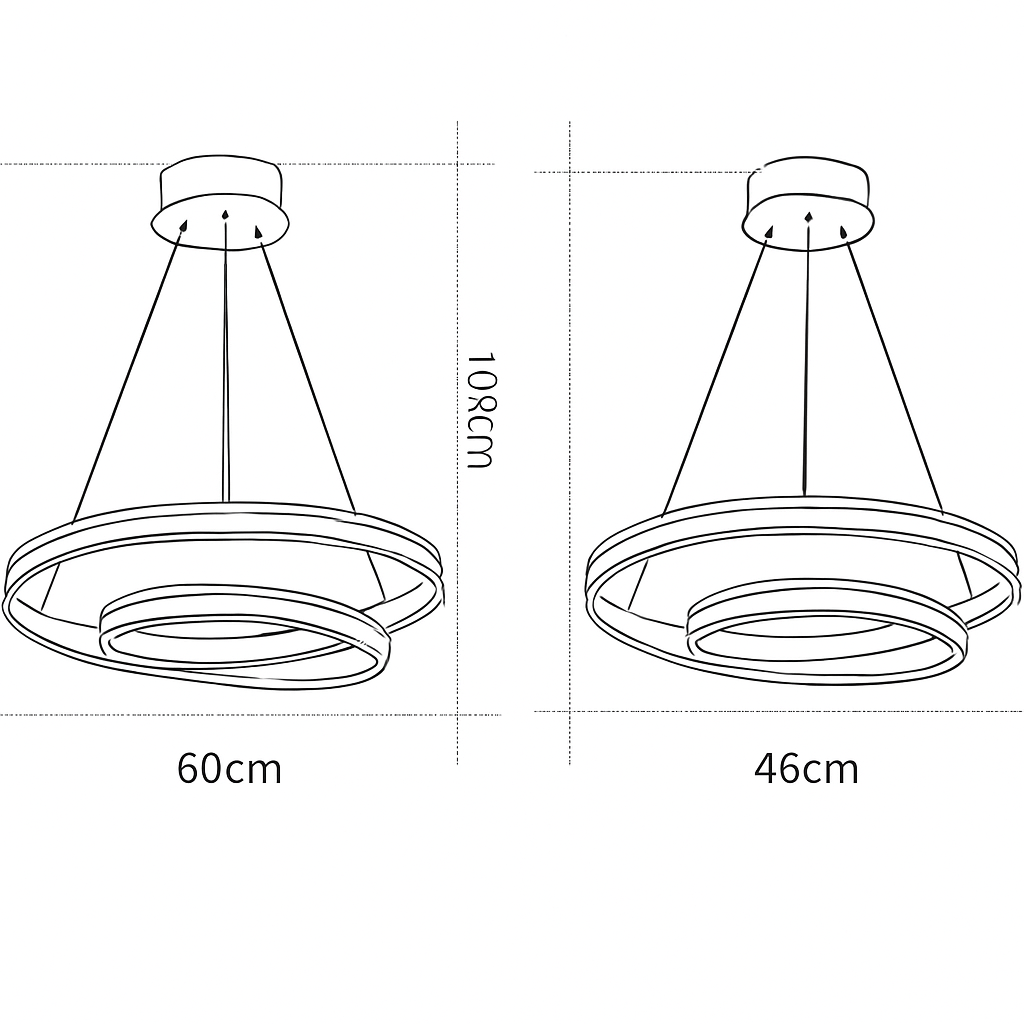 Lustre design à LED en spirale en aluminium Mooskolin - vue 6 sur 6