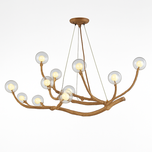 Lustre design moderne en forme de branches d'arbres avec plusieurs lampes LED - vue 5 sur 11