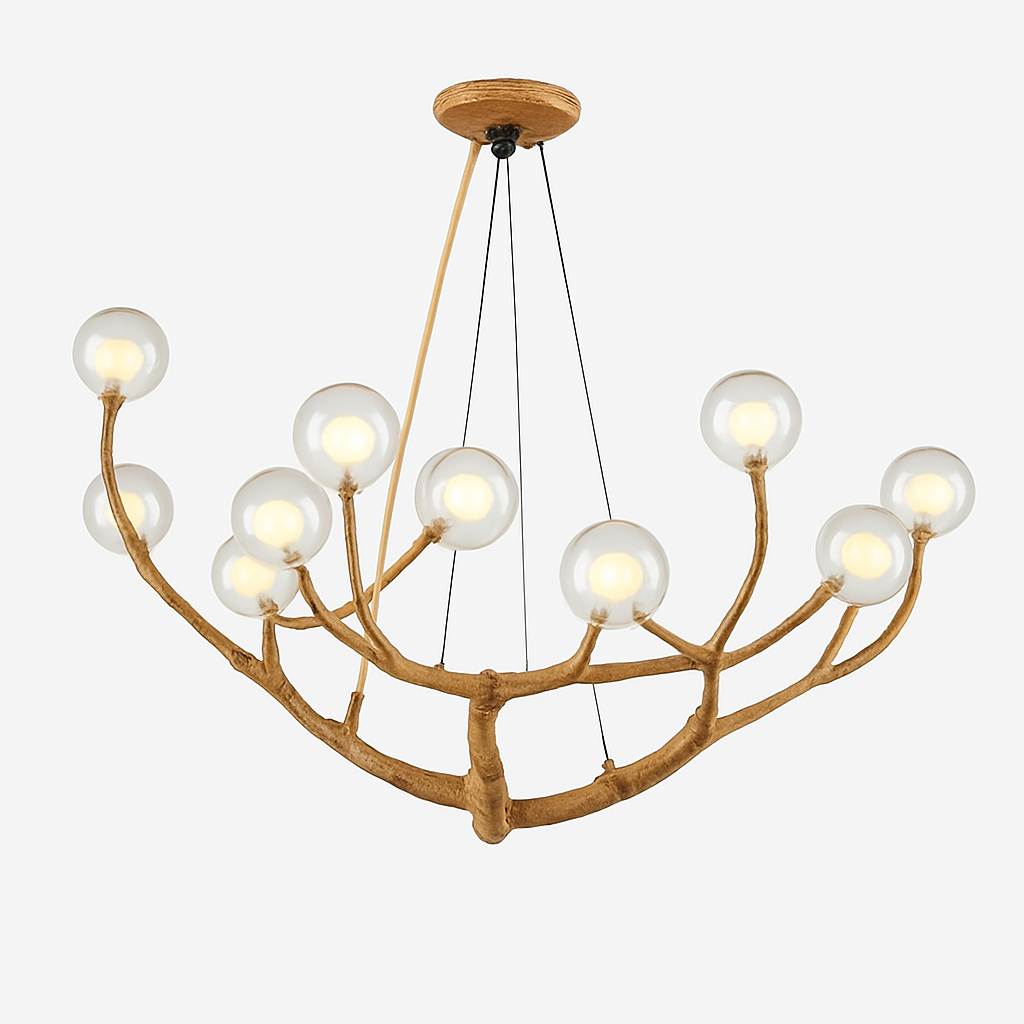 Lustre design moderne en forme de branches d'arbres avec plusieurs lampes LED - vue 6 sur 11