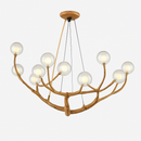 Lustre design moderne en forme de branches d'arbres avec plusieurs lampes LED