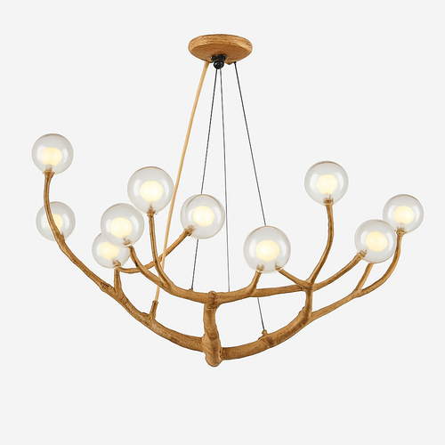 Lustre design moderne en forme de branches d'arbres avec plusieurs lampes LED - vue 7 sur 11