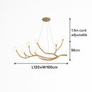 Lustre design moderne en forme de branches d'arbres avec plusieurs lampes LED