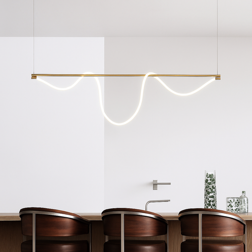 lustre design moderne led pour éclairage intérieur - vue 3 sur 5