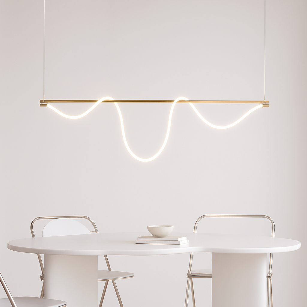 lustre design moderne led pour éclairage intérieur - vue 4 sur 5