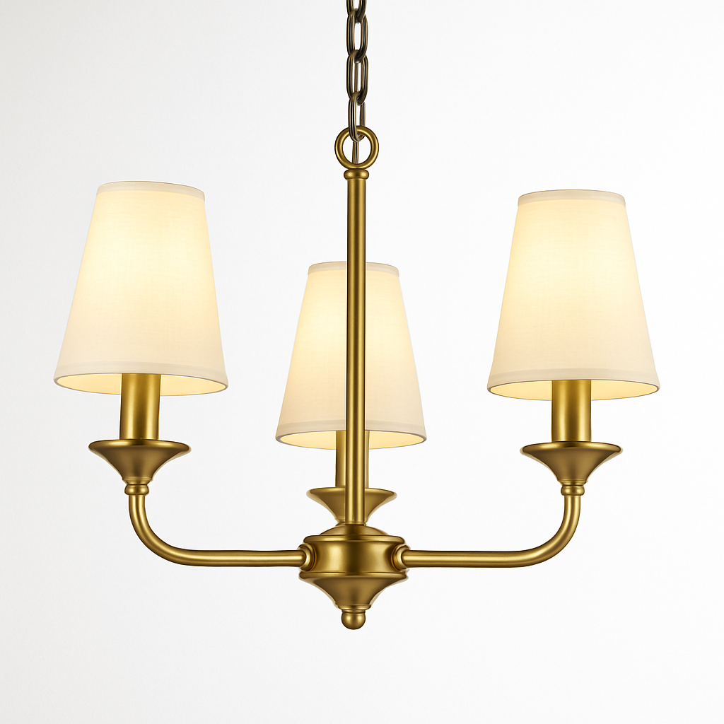 Lustre doré avec abat-jours Royal - vue 5 sur 7