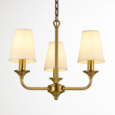 Lustre doré avec abat-jours Royal