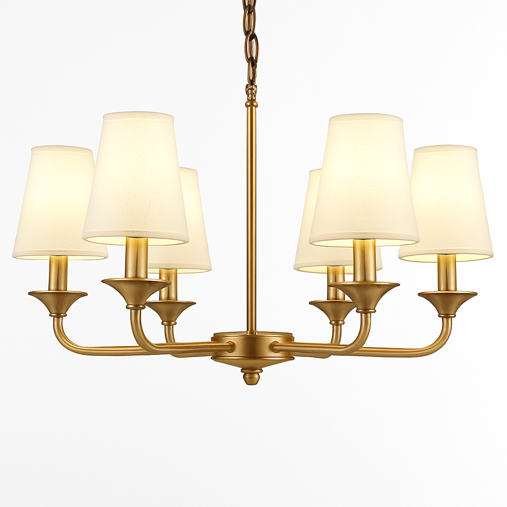 Lustre doré avec abat-jours Royal - vue 6 sur 7