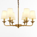 Lustre doré avec abat-jours Royal