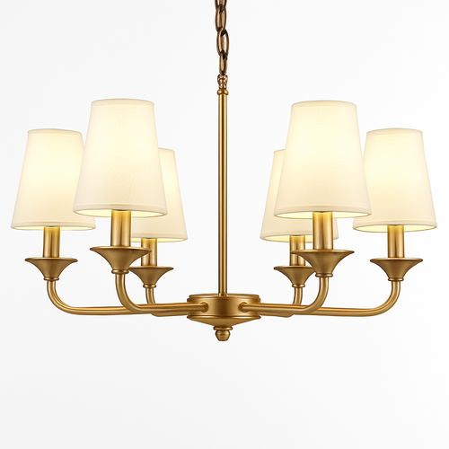 Lustre doré avec abat-jours Royal - vue 7 sur 7