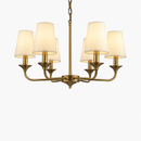 Lustre doré avec abat-jours Royal