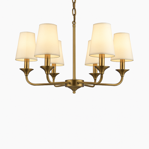 Lustre doré avec abat-jours Royal - vue 8 sur 7