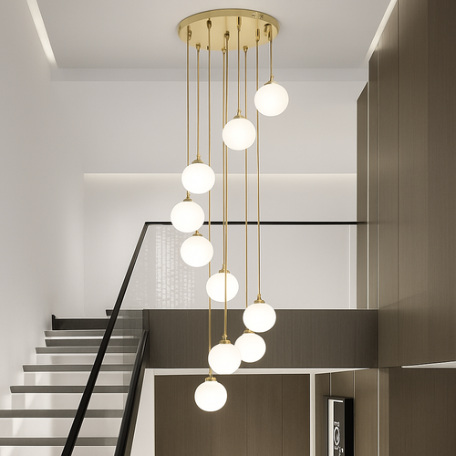 lustre duplex moderne pour éclairage de luxe intérieur - vue 4 sur 20