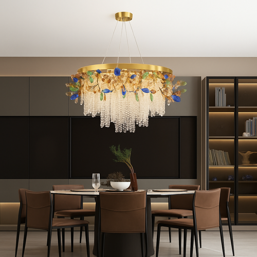 lustre en cristal de luxe pour décoration intérieure élégante - vue 3 sur 9