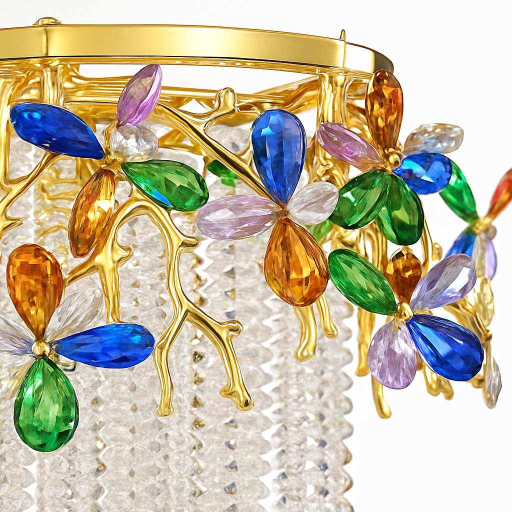 lustre en cristal de luxe pour décoration intérieure élégante - vue 4 sur 9
