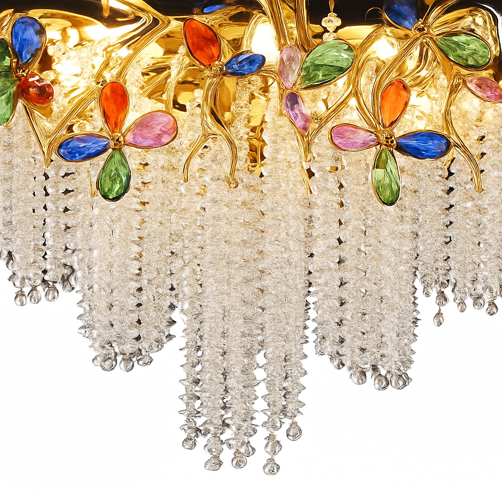 lustre en cristal de luxe pour décoration intérieure élégante - vue 5 sur 9