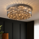 lustre en cristal led de luxe pour décoration intérieure