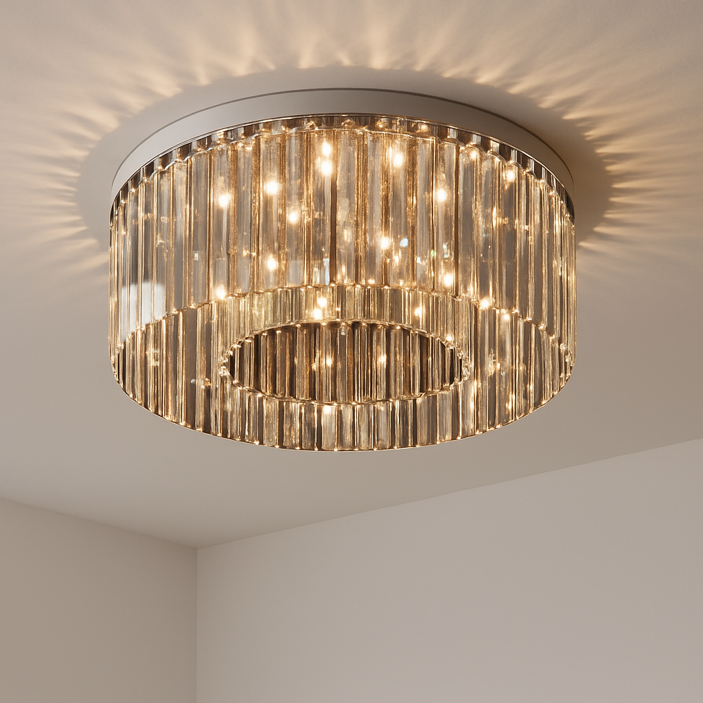 lustre en cristal led de luxe pour décoration intérieure - vue 6 sur 9