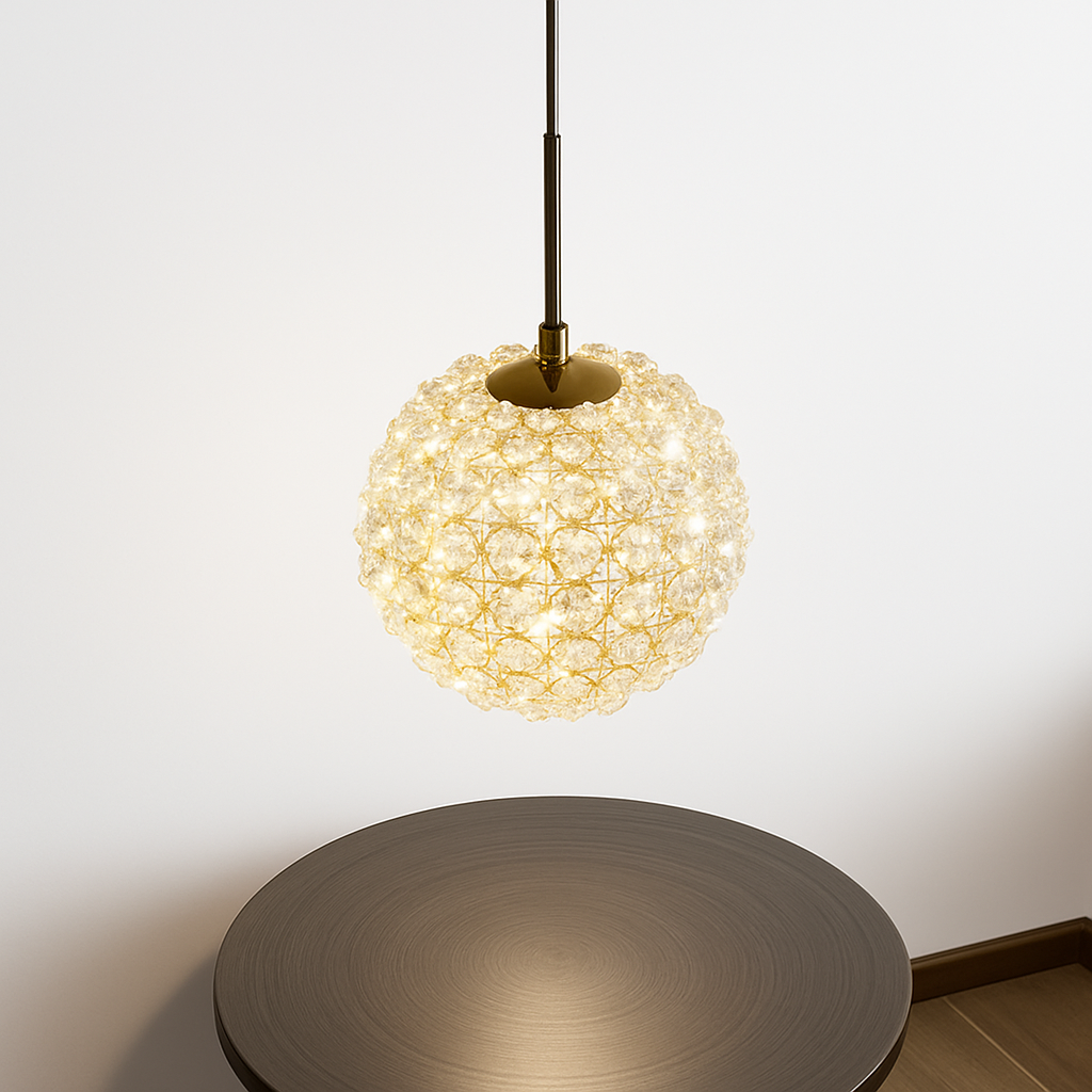 lustre en cristal led léger pour une ambiance romantique et élégante - vue 4 sur 10