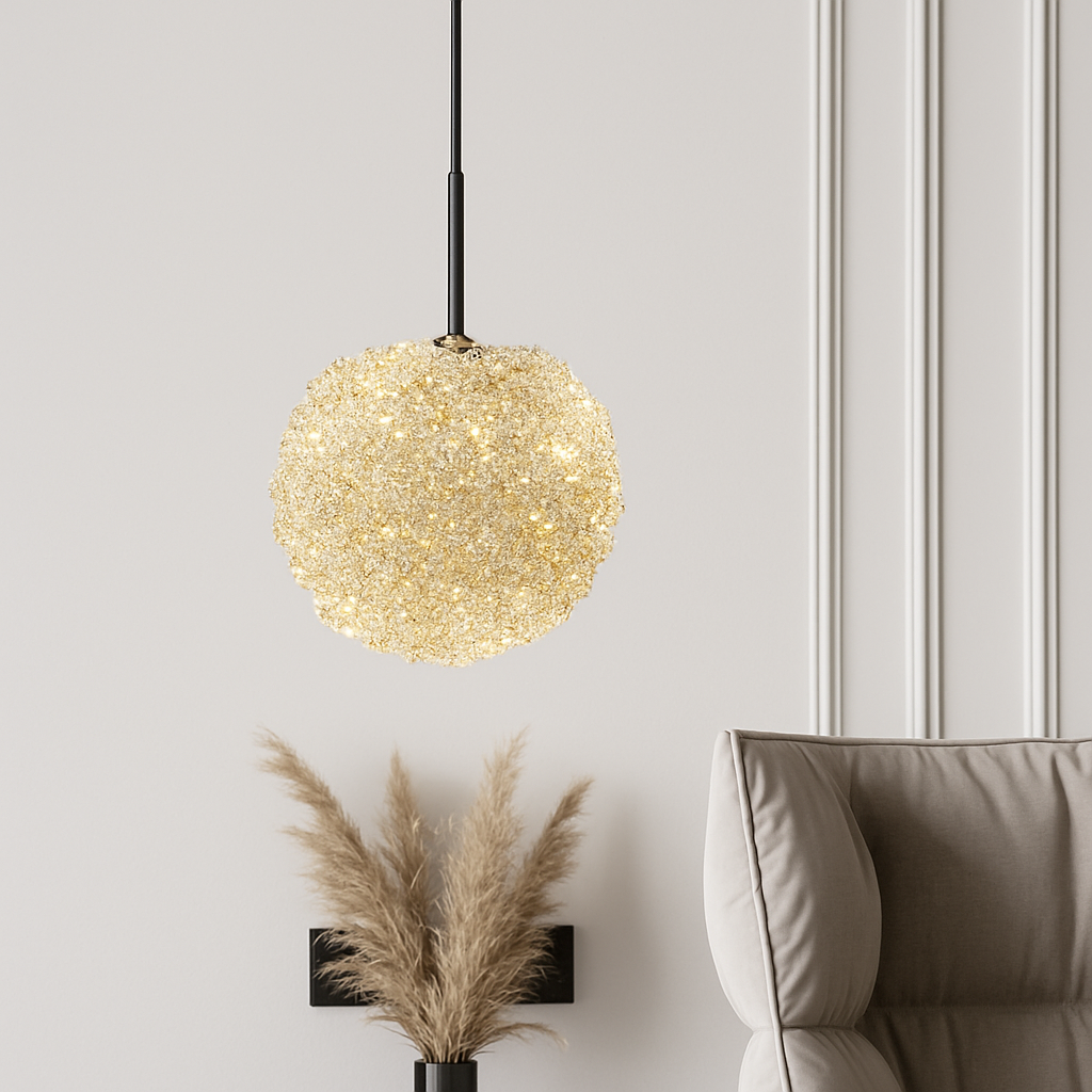 lustre en cristal led léger pour une ambiance romantique et élégante - vue 5 sur 10