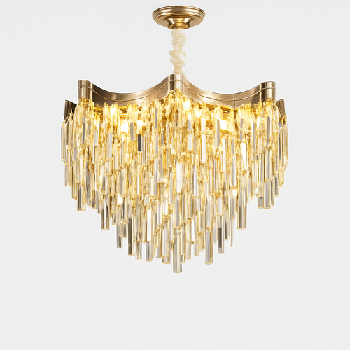 lustre en cristal moderne à 7 niveaux pour décoration intérieure - vue 2 sur 6