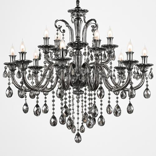 lustre en cristal moderne pour éclairage d'ambiance élégante - vue 2 sur 15