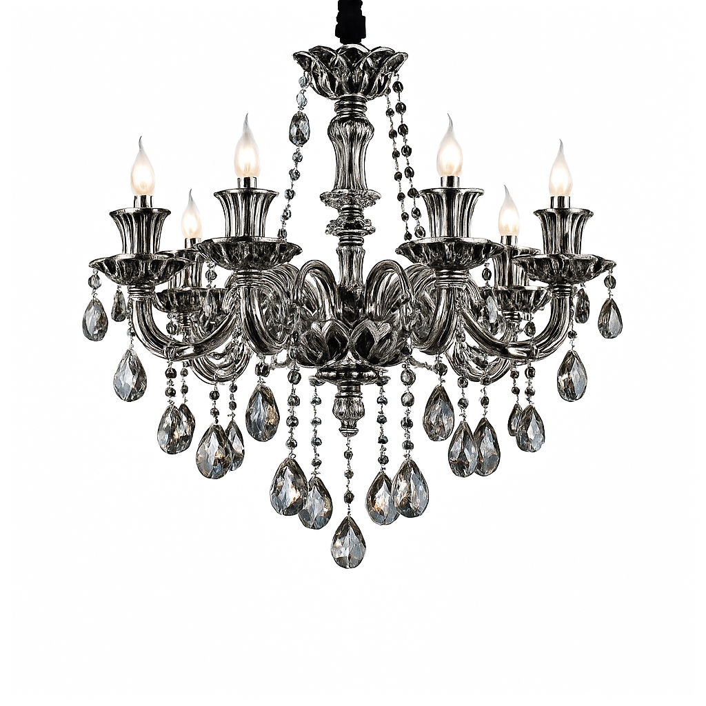 lustre en cristal moderne pour éclairage d'ambiance élégante - vue 4 sur 15