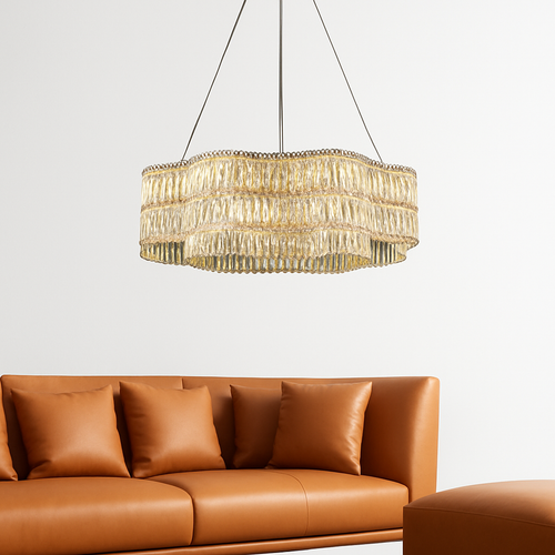 lustre en cristal moderne pour éclairage intérieur élégant - vue 3 sur 10