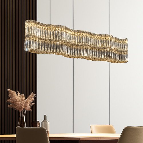 lustre en cristal moderne pour éclairage intérieur élégant - vue 5 sur 10
