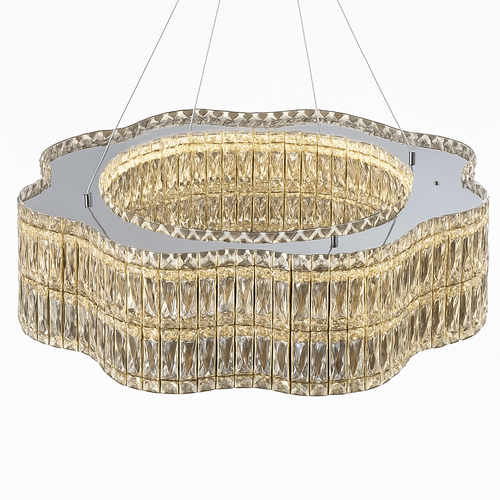 lustre en cristal moderne pour éclairage intérieur élégant - vue 7 sur 10